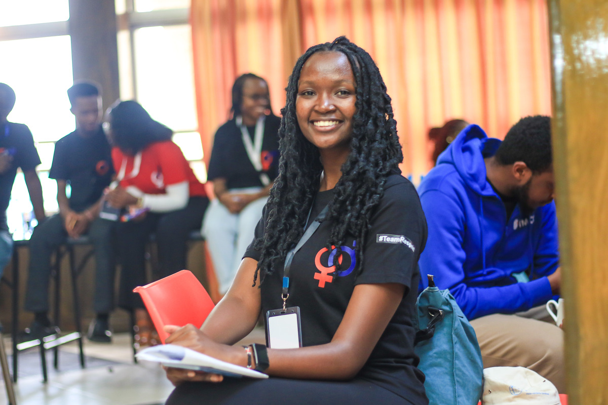 RESPEKT volunteers facilitating a workshop in a Kenyan secondary school